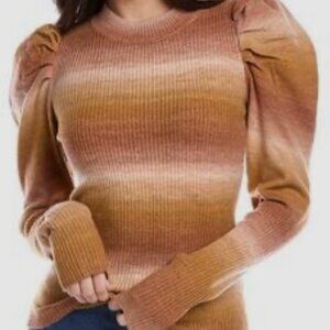 En Saison - Mila Puffed Sleeve Ombre Sweater - SM